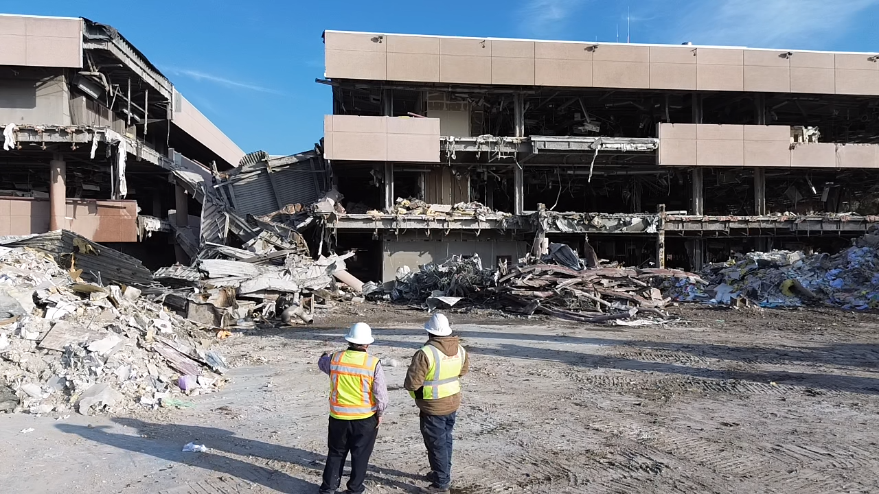 Completed demolition project